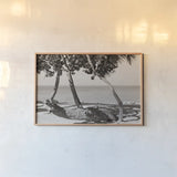 Fort Zachary Beach II BW by Deborah Revell. shown as a paper print in a natural frame. Available as a archival giclee rolled canvas, fine art paper, or poster print. SKU 103790i.