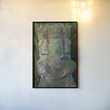Ganesha Statue by Deborah Revell. shown as a paper print in a black flame. Available as a archival giclee rolled canvas, fine art paper, or poster print. SKU 94002h.