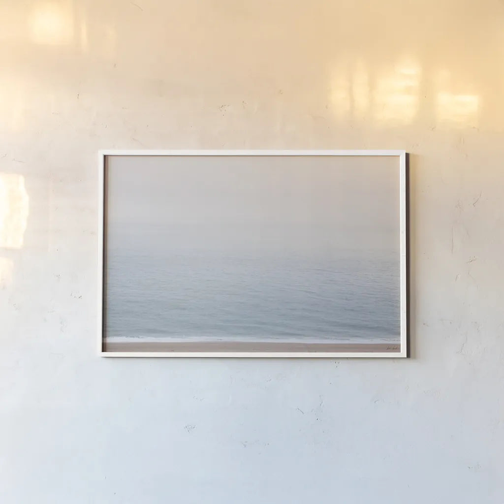 Gentle Sea II by Deborah Revell. shown as a paper print in a white frame. Available as a archival giclee rolled canvas, fine art paper, or poster print. SKU 100318i.