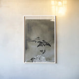 Glass Plate Botanical II by Deborah Revell. shown as a paper print in a white frame. Available as a archival giclee rolled canvas, fine art paper, or poster print. SKU 94584h.