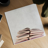 Heaven in Books by Deborah Revell. Shown as a detailed flat fine art print, highlighting archival giclee quality. Available as an archival giclee rolled canvas, fine art paper, or poster print. SKU 96926a.