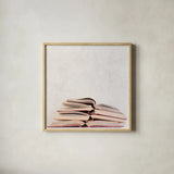 Heaven in Books by Deborah Revell. Shown in a natural wood glass frame for a timeless modern aesthetic. Available as an archival giclee rolled canvas, fine art paper, or poster print. SKU 96926a.