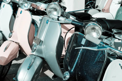 Italian Scooter III by Deborah Revell. SKU 91134i. Archival Giclee Fine art print for wall decor.