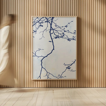 Japanese Branch by Deborah Revell. shown as over sized large wall art. Available as an archival giclee rolled canvas, fine art paper, or poster print. SKU 90979h.