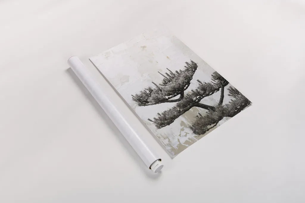 Japanese Tree by Deborah Revell. shown as a rolled paper print. Available as archival giclee rolled canvas, fine art paper, or poster print. SKU 100052h.