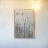 Kates Rushes I by Deborah Revell. shown as a paper print in a natural frame. Available as a archival giclee rolled canvas, fine art paper, or poster print. SKU 100048h.