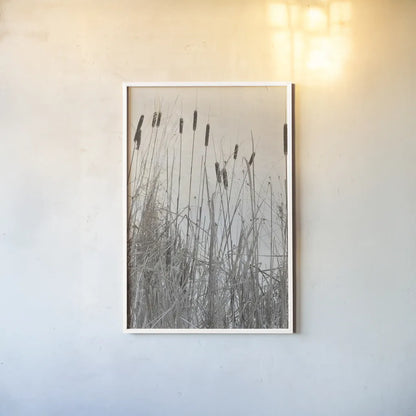 Kates Rushes I by Deborah Revell. shown as a paper print in a white frame. Available as a archival giclee rolled canvas, fine art paper, or poster print. SKU 100048h.