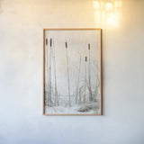 Kates Rushes III by Deborah Revell. shown as a paper print in a natural frame. Available as a archival giclee rolled canvas, fine art paper, or poster print. SKU 100050h.
