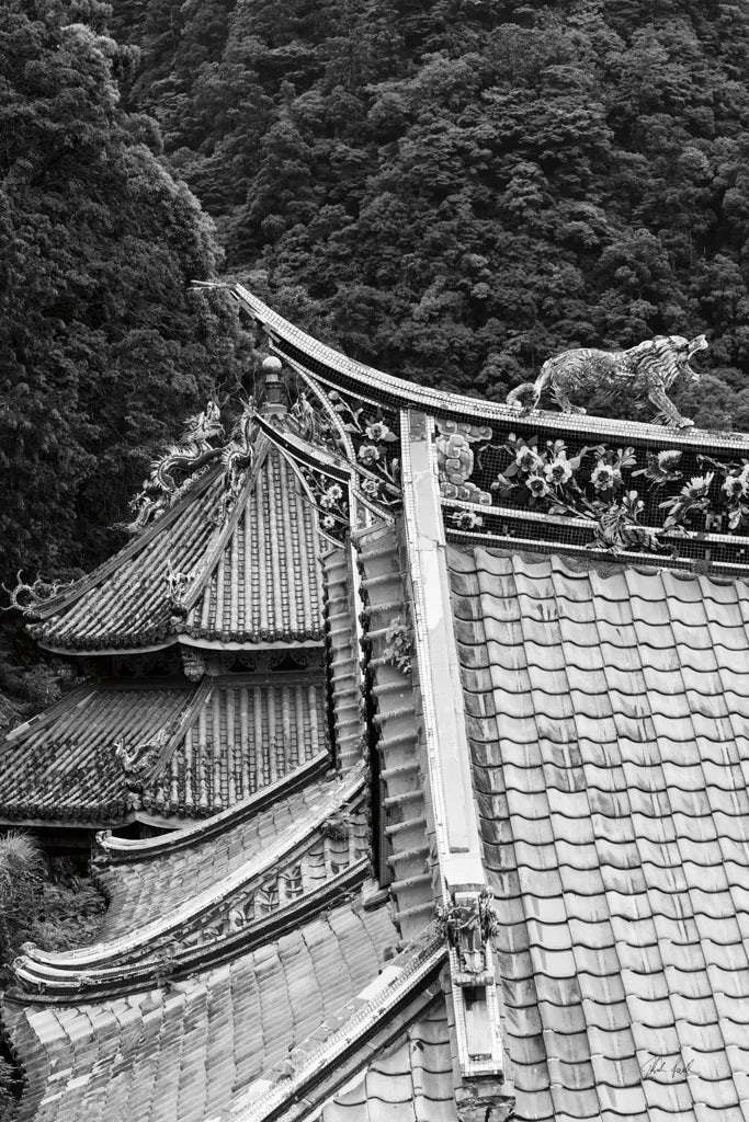 Kawara Roof III by Deborah Revell. SKU 100065h. Archival Giclee Fine art print for wall decor.