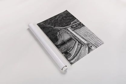 Kawara Roof III by Deborah Revell. shown as a rolled paper print. Available as archival giclee rolled canvas, fine art paper, or poster print. SKU 100065h.