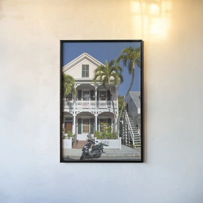 Key West by Deborah Revell. shown as a paper print in a black flame. Available as a archival giclee rolled canvas, fine art paper, or poster print. SKU 94192h.