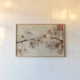 Letters to My Love I by Deborah Revell. shown as a paper print in a natural frame. Available as a archival giclee rolled canvas, fine art paper, or poster print. SKU 95479i.