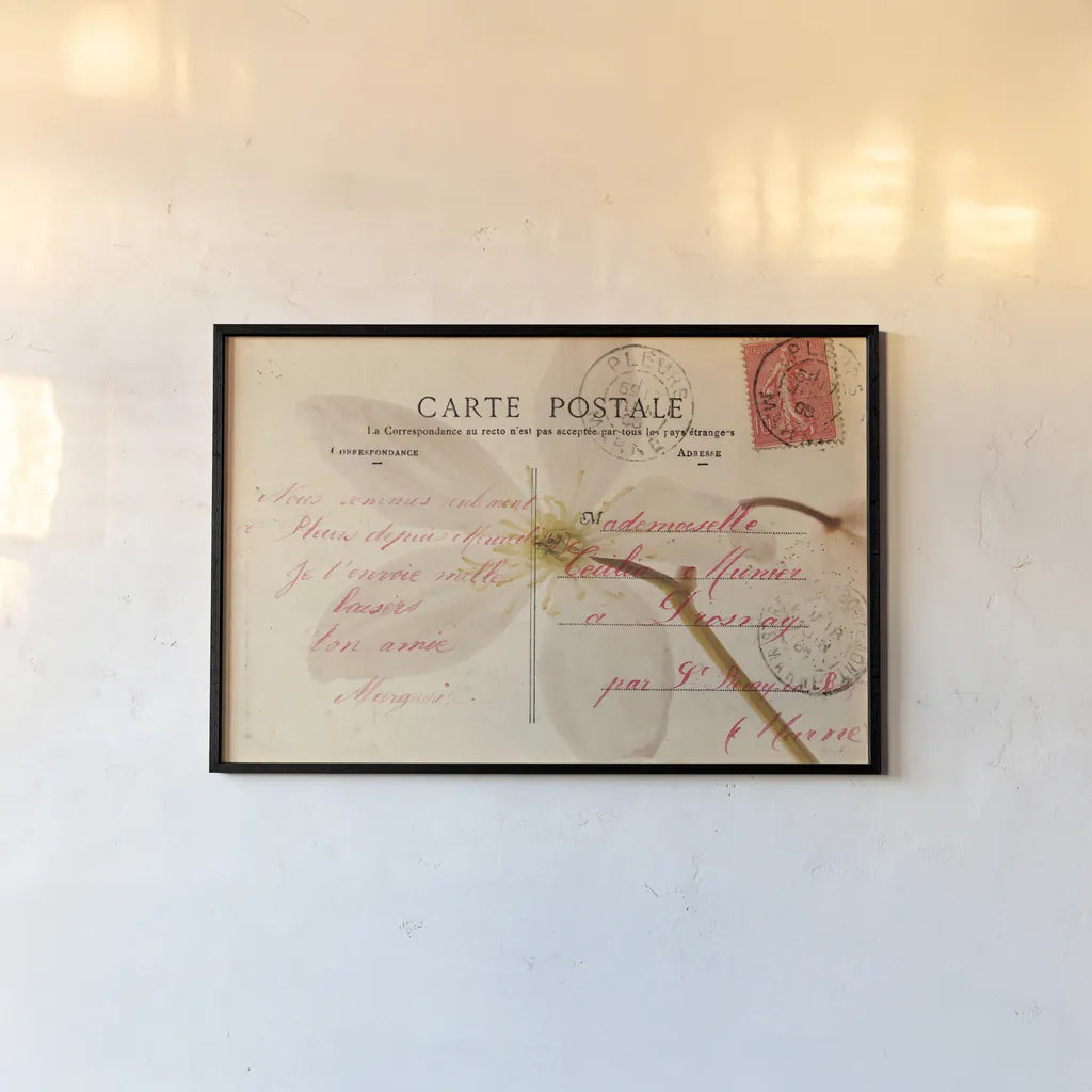 Letters to My Love II by Deborah Revell. shown as a paper print in a black flame. Available as a archival giclee rolled canvas, fine art paper, or poster print. SKU 95480i.