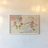Letters to My Love III by Deborah Revell. shown as a paper print in a white frame. Available as a archival giclee rolled canvas, fine art paper, or poster print. SKU 95481i.