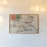 Letters to My Love IV by Deborah Revell. shown as a paper print in a natural frame. Available as a archival giclee rolled canvas, fine art paper, or poster print. SKU 95482i.