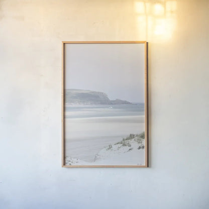 Light and Sand I by Deborah Revell. shown as a paper print in a natural frame. Available as a archival giclee rolled canvas, fine art paper, or poster print. SKU 101048h.