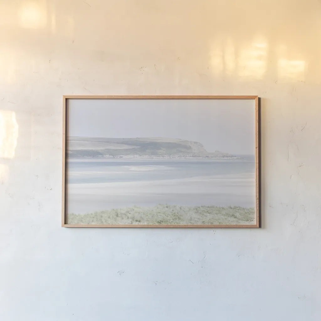 Light and Sand III by Deborah Revell. shown as a paper print in a natural frame. Available as a archival giclee rolled canvas, fine art paper, or poster print. SKU 101050i.