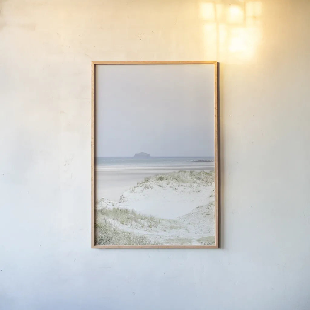 Light and Sand IV by Deborah Revell. shown as a paper print in a natural frame. Available as a archival giclee rolled canvas, fine art paper, or poster print. SKU 101051h.