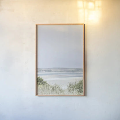 Light and Sand V by Deborah Revell. shown as a paper print in a natural frame. Available as a archival giclee rolled canvas, fine art paper, or poster print. SKU 101052h.