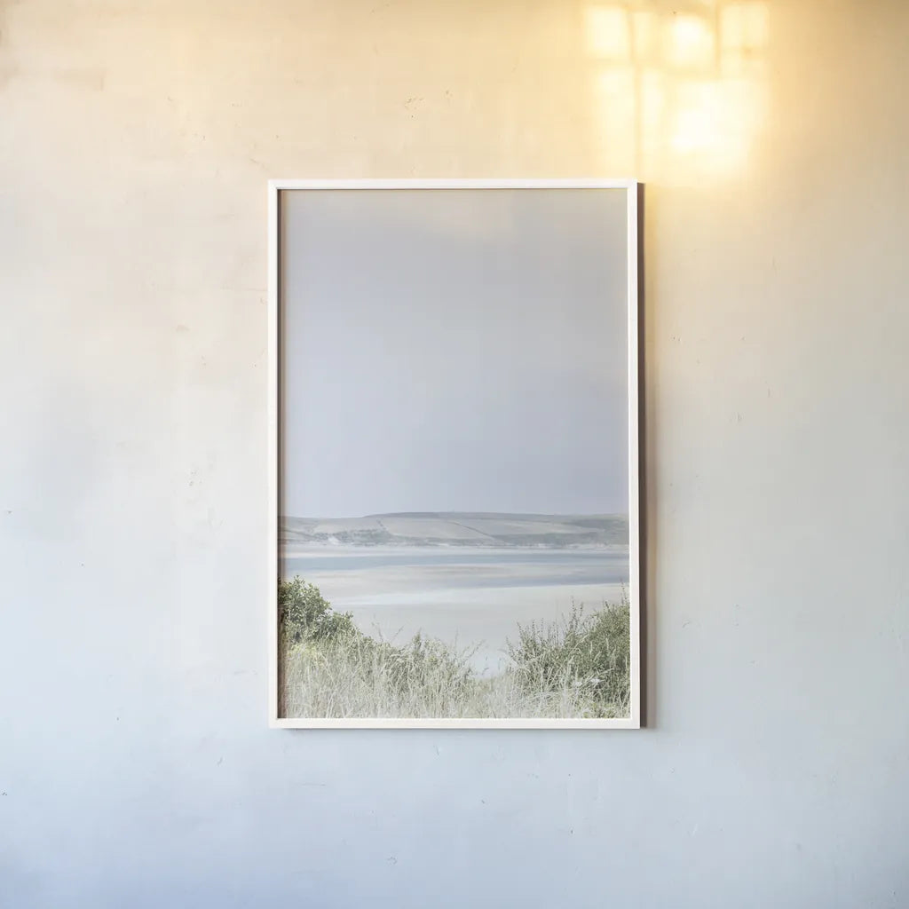 Light and Sand V by Deborah Revell. shown as a paper print in a white frame. Available as a archival giclee rolled canvas, fine art paper, or poster print. SKU 101052h.