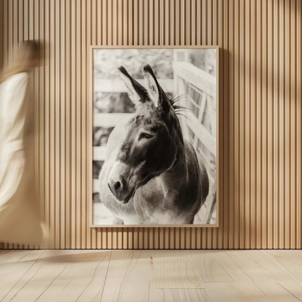 Little Donkey II by Deborah Revell. shown as over sized large wall art. Available as an archival giclee rolled canvas, fine art paper, or poster print. SKU 100658h.