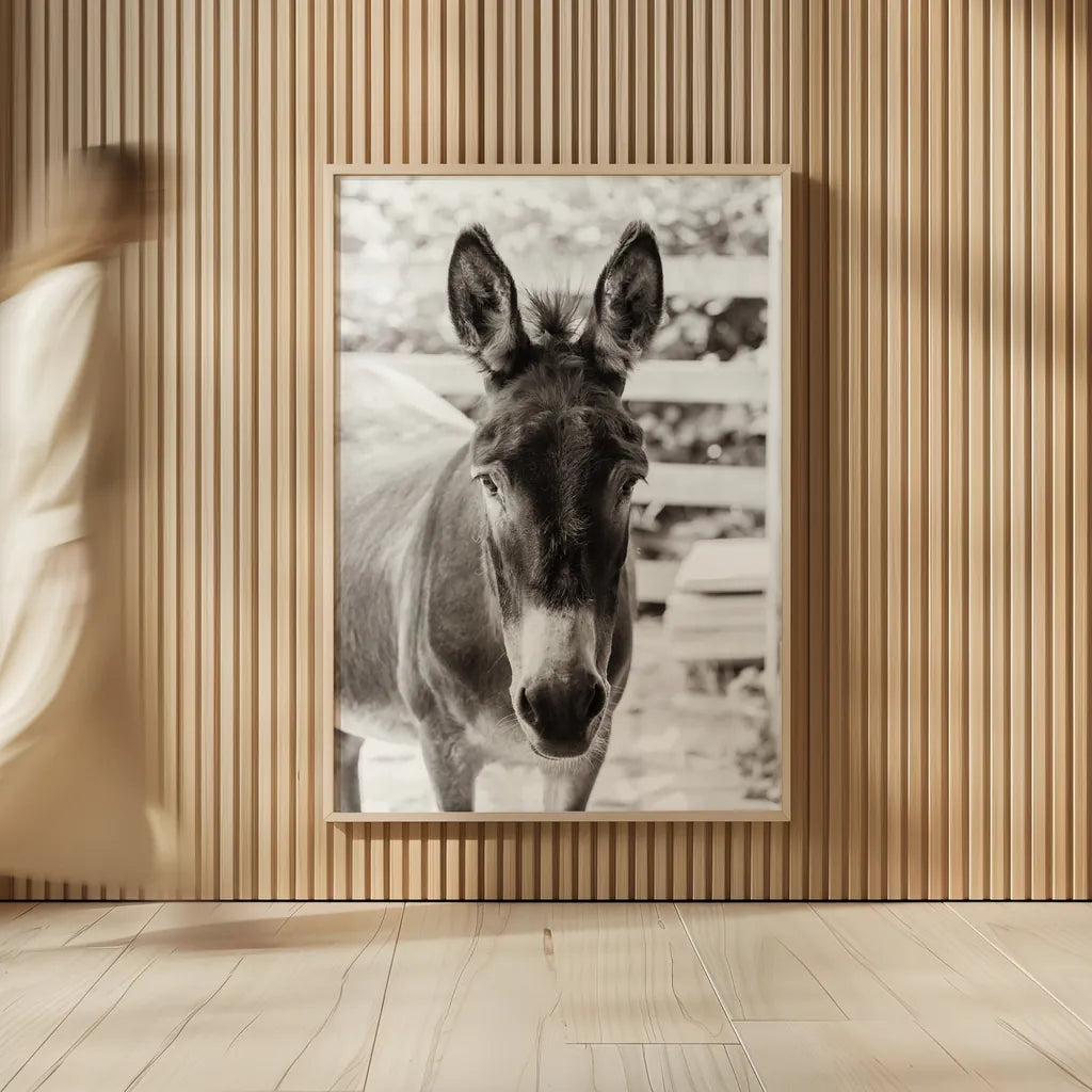 Little Donkey III by Deborah Revell. shown as over sized large wall art. Available as an archival giclee rolled canvas, fine art paper, or poster print. SKU 100659h.