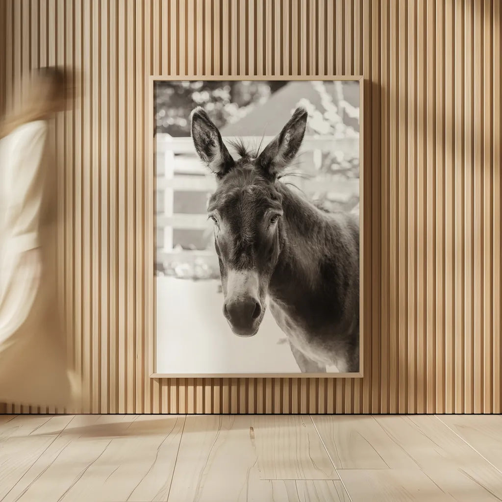 Little Donkey IV by Deborah Revell. shown as over sized large wall art. Available as an archival giclee rolled canvas, fine art paper, or poster print. SKU 100660h.