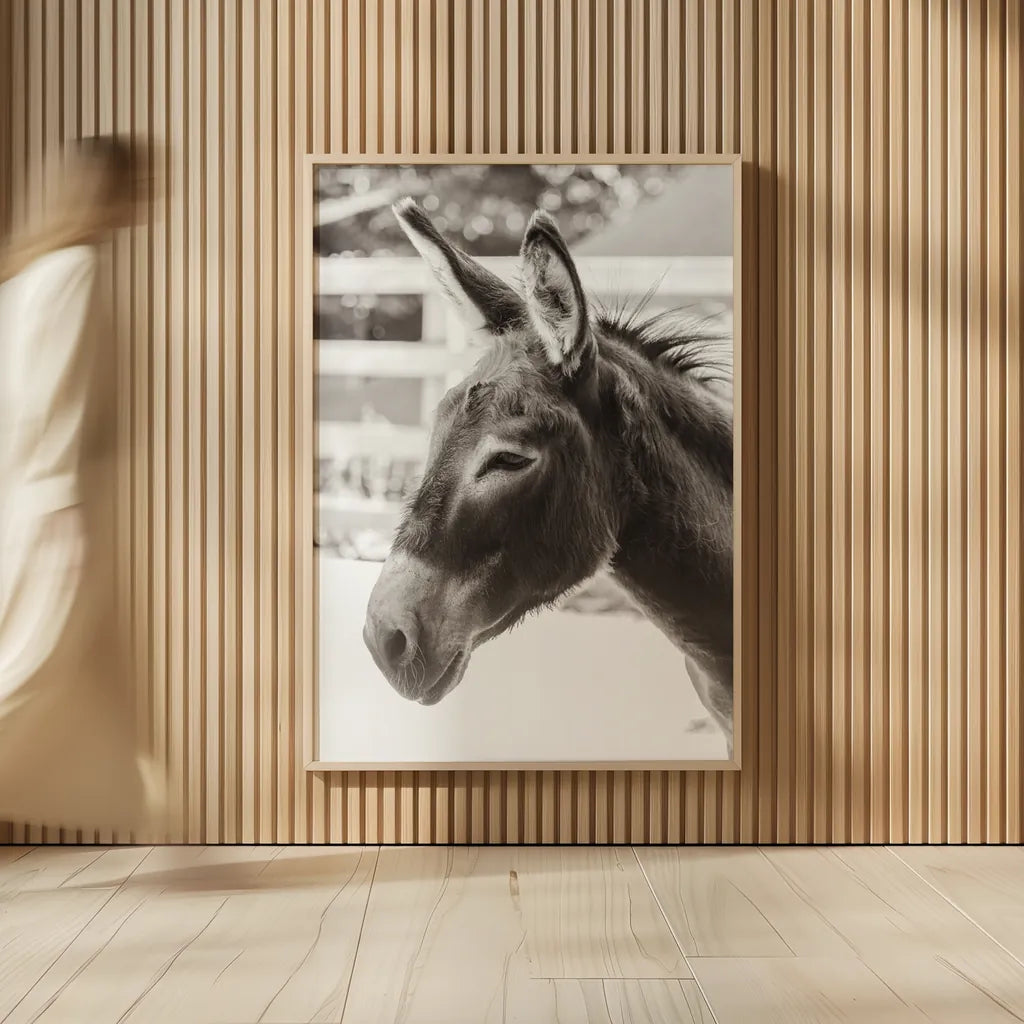 Little Donkey V by Deborah Revell. shown as over sized large wall art. Available as an archival giclee rolled canvas, fine art paper, or poster print. SKU 100661h.