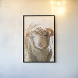 Little Lamb by Deborah Revell. shown as a paper print in a black flame. Available as a archival giclee rolled canvas, fine art paper, or poster print. SKU 96305h.