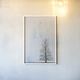 Lone Tree by Deborah Revell. shown as a paper print in a white frame. Available as a archival giclee rolled canvas, fine art paper, or poster print. SKU 90975h.