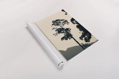 Lone Tree Japan by Deborah Revell. shown as a rolled paper print. Available as archival giclee rolled canvas, fine art paper, or poster print. SKU 100073h.