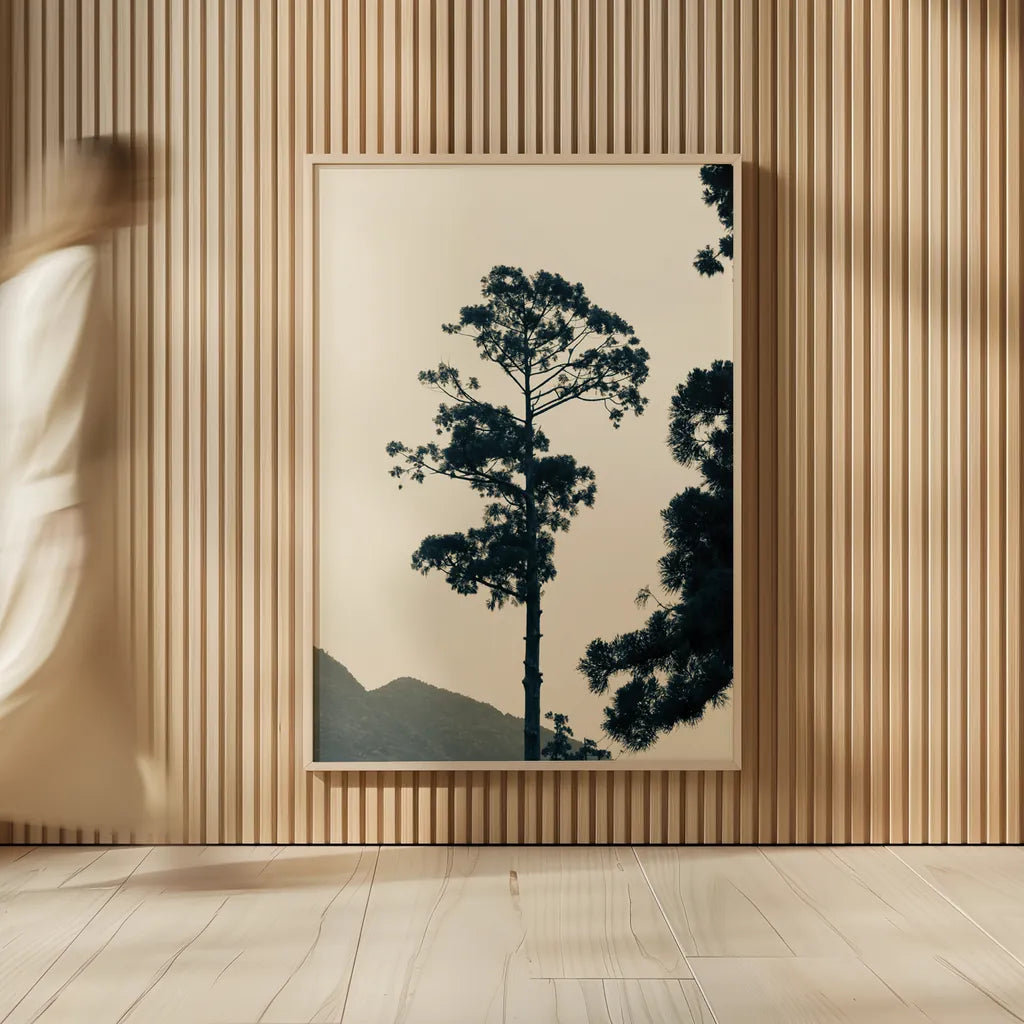 Lone Tree Japan by Deborah Revell. shown as over sized large wall art. Available as an archival giclee rolled canvas, fine art paper, or poster print. SKU 100073h.