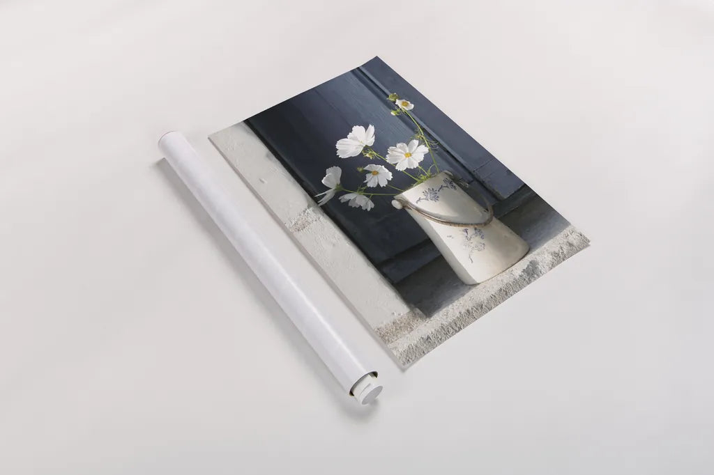 Madame Sards Jug by Deborah Revell. shown as a rolled paper print. Available as archival giclee rolled canvas, fine art paper, or poster print. SKU 96631h.