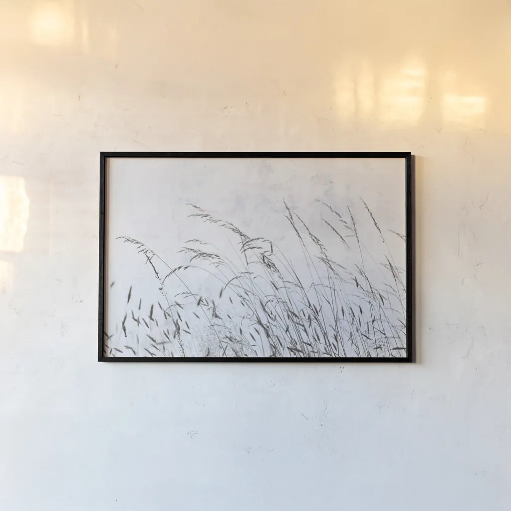 Meadow Grass I by Deborah Revell. shown as a paper print in a black flame. Available as a archival giclee rolled canvas, fine art paper, or poster print. SKU 93436i.