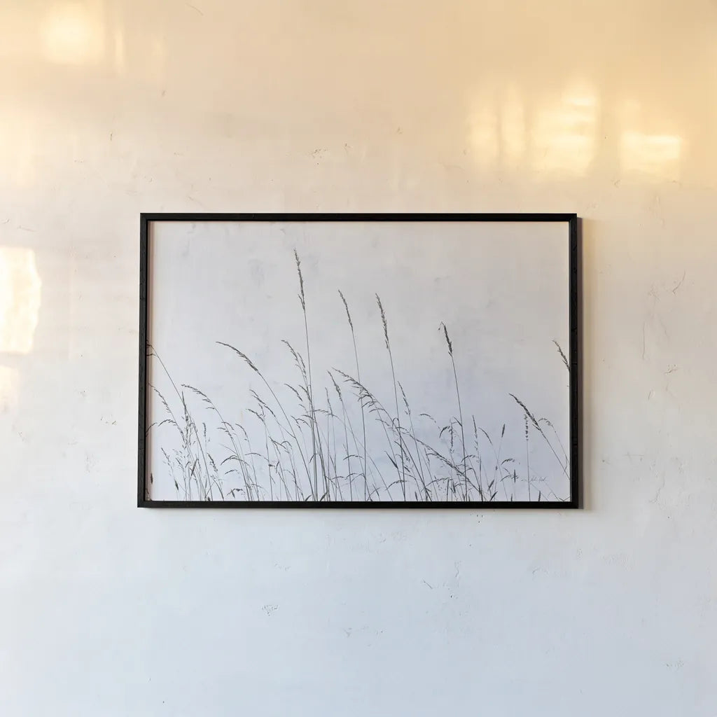 Meadow Grass II by Deborah Revell. shown as a paper print in a black flame. Available as a archival giclee rolled canvas, fine art paper, or poster print. SKU 93437i.