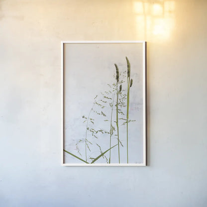 Meadow Greenery by Deborah Revell. shown as a paper print in a white frame. Available as a archival giclee rolled canvas, fine art paper, or poster print. SKU 93430h.