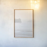 Misty Morning I by Deborah Revell. shown as a paper print in a natural frame. Available as a archival giclee rolled canvas, fine art paper, or poster print. SKU 101147h.