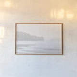 Misty Morning II by Deborah Revell. shown as a paper print in a natural frame. Available as a archival giclee rolled canvas, fine art paper, or poster print. SKU 101148i.