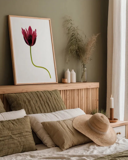 Moody Beauty III by Deborah Revell. shown as a paper print in a natural frame. Available as a archival giclee rolled canvas, fine art paper, or poster print. SKU 92729h.