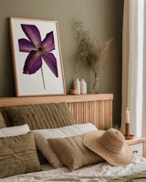Moody Beauty IV by Deborah Revell. shown as a paper print in a natural frame. Available as a archival giclee rolled canvas, fine art paper, or poster print. SKU 92730h.