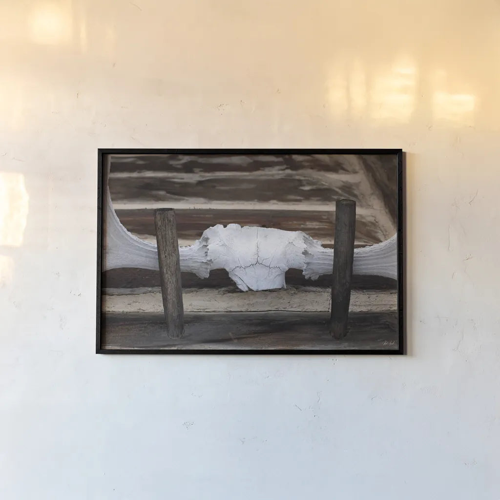 Moose Antler I by Deborah Revell. shown as a paper print in a black flame. Available as a archival giclee rolled canvas, fine art paper, or poster print. SKU 102082i.