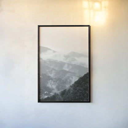 Morning Mist II by Deborah Revell. shown as a paper print in a black flame. Available as a archival giclee rolled canvas, fine art paper, or poster print. SKU 92031h.