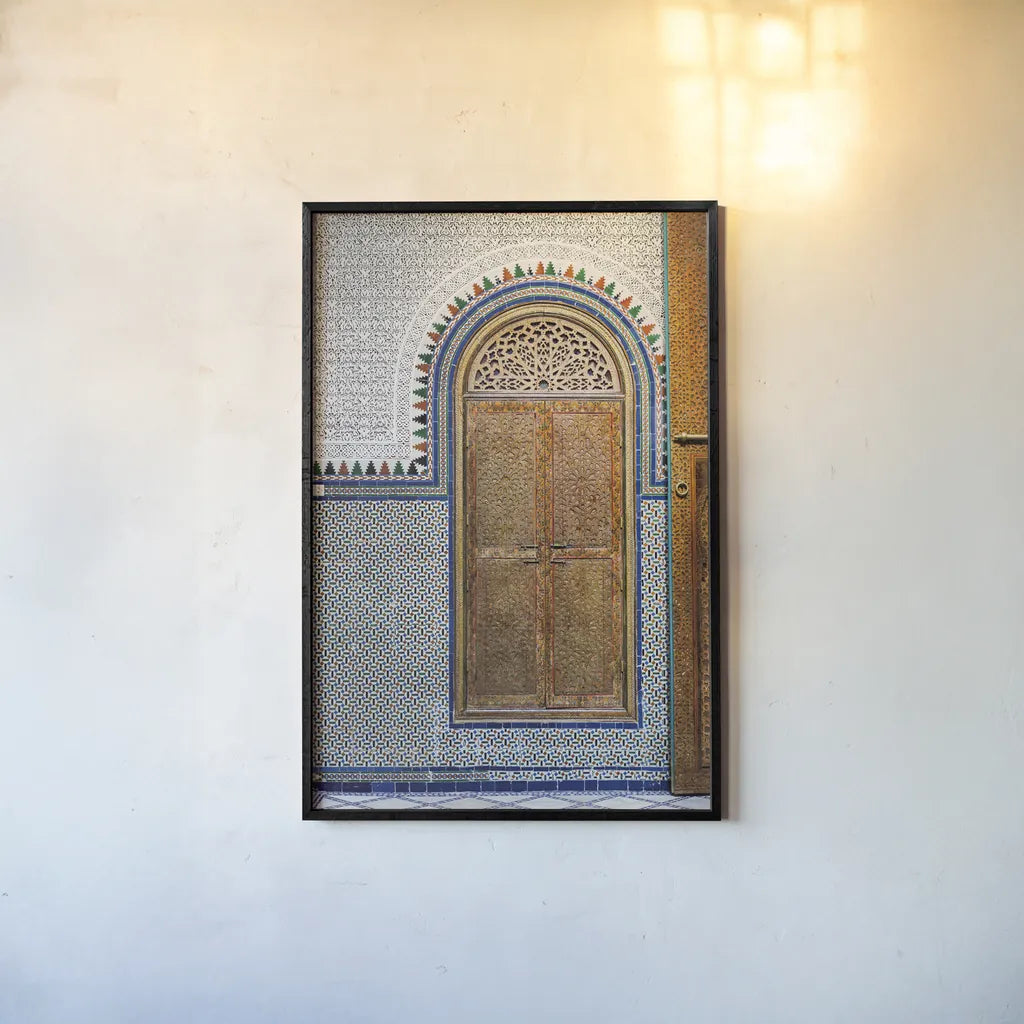 Morocco I by Deborah Revell. shown as a paper print in a black flame. Available as a archival giclee rolled canvas, fine art paper, or poster print. SKU 94342h.