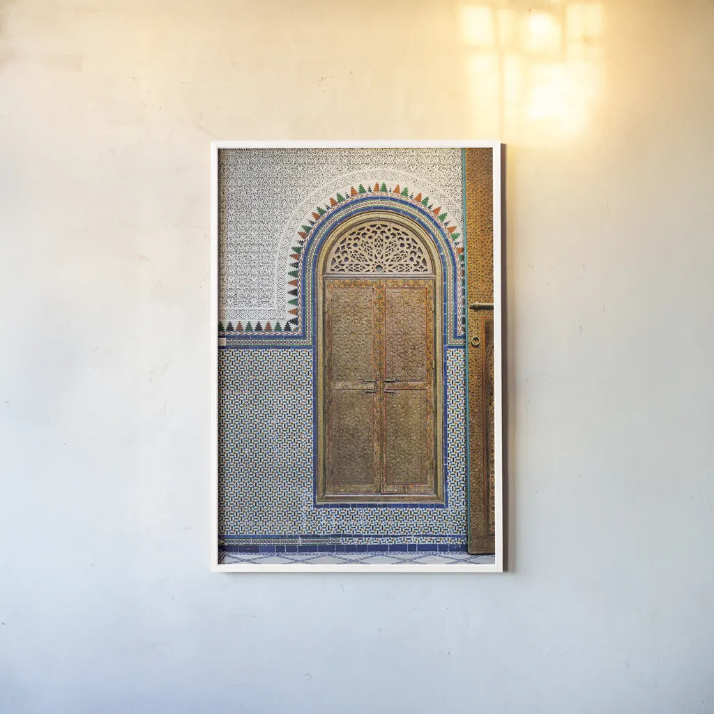 Morocco I by Deborah Revell. shown as a paper print in a white frame. Available as a archival giclee rolled canvas, fine art paper, or poster print. SKU 94342h.