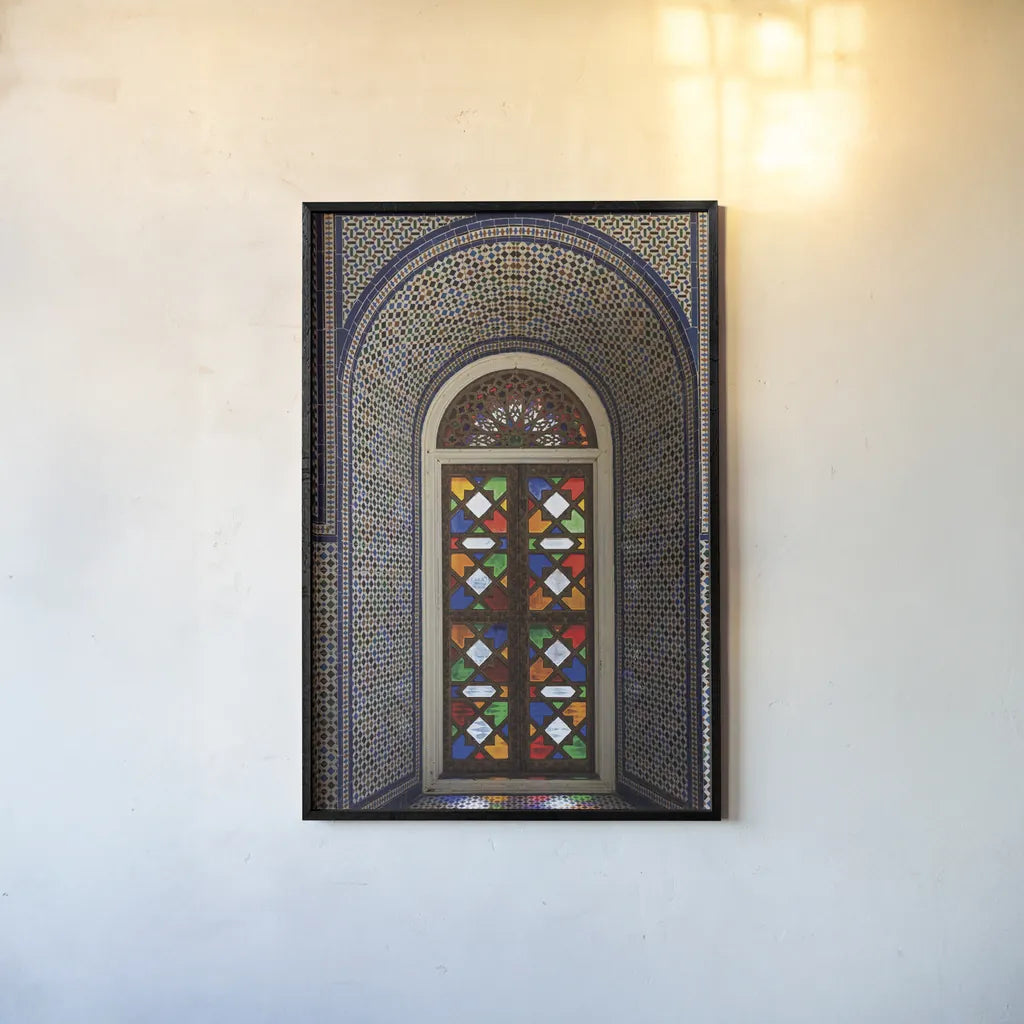 Morocco II by Deborah Revell. shown as a paper print in a black flame. Available as a archival giclee rolled canvas, fine art paper, or poster print. SKU 94343h.