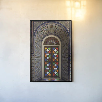 Morocco II by Deborah Revell. shown as a paper print in a black flame. Available as a archival giclee rolled canvas, fine art paper, or poster print. SKU 94343h.