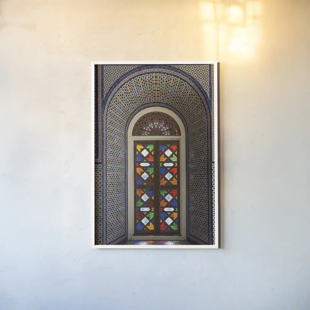 Morocco II by Deborah Revell. shown as a paper print in a white frame. Available as a archival giclee rolled canvas, fine art paper, or poster print. SKU 94343h.