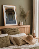 Morocco III by Deborah Revell. shown as a paper print in a natural frame. Available as a archival giclee rolled canvas, fine art paper, or poster print. SKU 94344h.