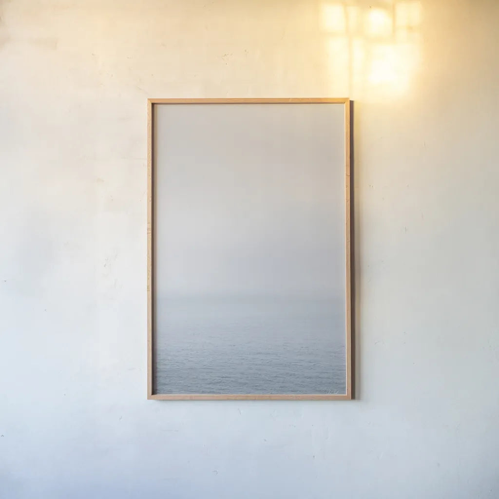 New Horizons II by Deborah Revell. shown as a paper print in a natural frame. Available as a archival giclee rolled canvas, fine art paper, or poster print. SKU 100320h.