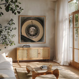Old Sport II by Deborah Revell. Shown in a natural wood frame in a cozy modern living room. Available as an archival giclee rolled canvas, fine art paper, or poster print. SKU 96048a.